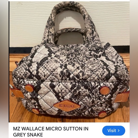 MZ Wallace Snake Print Women Micro Sutton  Crossbody Bag - Picture 5 of 10